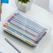 기타 대용량 큰 투명 플라스틱 대학생 공시생 케이스 필통, 단품, 상세페이지 참조
