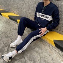 [2컬러]코스트 남자 오버 맨투맨 조거 트레이닝복 셋업 세트