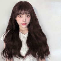 뿌이뿌이가발 바비 웨이브 피스 붙임머리 부분가발 똑딱이 여자 긴머리, 초크브라운