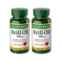 네이쳐스바운티 크릴 오일 500mg 오메가3 EPA DHA 소프트젤 30정 x 2팩