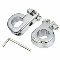 할리 호환 용품 오토바이 유니버설 1.25 인치 32mm 하이웨이 크래시 바 풋페그 발판 페달 혼다 할리 가와사, 03 clampls Chrome, 03 clampls Chrome