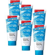Gatsby Facial Wash 갸스비 페이셜 워시 딥 클렌징 스크럽 클렌징 폼 130g 6팩