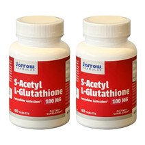 Jarrow Formulas 자로우 S Acetyl 100mg S 아세틸 L 엘 글루타치온 영양제 60정 2병, 105