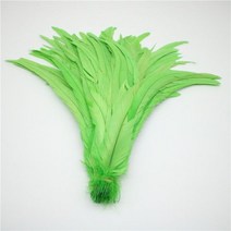 100pc 천연 콕 테일 깃털 25-40cm / 10-16 인치 의류 장식 무대 공연 수탉 도매, [01] 25-30cm, [02] Green