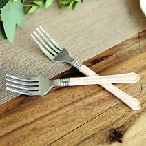 [바보사랑] 홈파티 플레이팅 포크 (10개입) 핑크, 색상:블랙, 상세 설명 참조