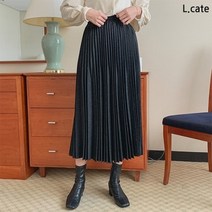 엘케이트 LCATE 여자 치마 LRK375 여성 울 플리츠 롱 스커트