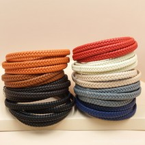 천연 고퀄리티 벼매듭 가죽끈 7mm/가죽팔찌재료 가죽팔찌끈, 03.라이트브라운, 45cm