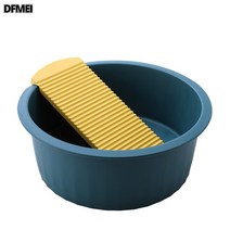 DFMEI 가정용 빨래판 포함 세면대야 기숙사 빨래 손세척대 학생 기숙사 라지 두꺼운 플라스틱 빨래판, 푸른 색, 1개