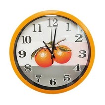 마치드림 거실 주방 장식용 인테리어 무소음 과일 벽시계, 과일벽시계 orange(오렌지)