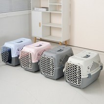 컨넬 소형견 중형견 고양이 켄넬 케이지 이동가방, 그레이(6KG이내)