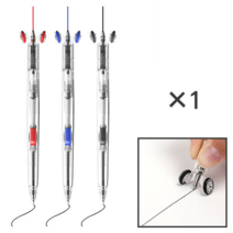 라이노바 제트라이드 직선 볼펜+샤프 신기한물건 (검정 파랑 적색), 1개, 검정+샤프