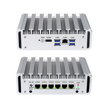 산업용 컴퓨터 PC 4205u 5205u i5-10210u i7 10510u i3 i5 6lan ddr4 방화벽 pfsense 미니 x86 openwrt 우분투 centos, 셀러론 4205u, 8g 램 128g SSD