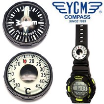 YCM 일본산 시계장착용 미니 나침반 온도계, 시계창착용, 50C(나침반)
