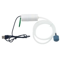 수족관 산소공기펌프 어항 USB 에어펌프 기포 발생기 무소음 기포기 기압축기 휴대용 미니 소형산소기 아쿠아리움 악세사리 5v 1W, White