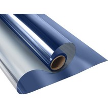 수전사필름 카본 수전사 필름 편도 미러 창 필름 스테인드 비닐 유리 자체 접착 필름, 푸른, 80x300cm