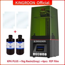 헬특 프린터레진 3D 수지 프린터레진KINGROON LCD 3D 프린터 KP6 PRO 6.6 인치 4K 흑백 SLA UV 수지 프린터, 05 KP6 PLUS Magnetic