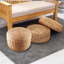 라탄 인테리어 원형 수초 스툴 3size, D45-H30