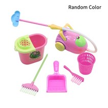 아기자기한 소품 로코코 앤티크 욕실 화장대 미니어처 장난감 미니어쳐 69pcs 1set 가구 집 청소 도구 인형 집 인형 집 액세서리 인형을위한 놀이 물건 척, 6개