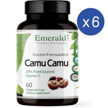 에메랄드랩 카무카무 비타민씨 캡슐 60정 Emerald Labs Camu Camu Vitamin C, 6개