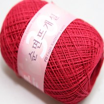 더울 뜨개 구정 도일리 면실 순면뜨개실 30수, 342진빨강