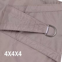 회색 정삼각형 양산 야외 태양 대피소 방수 천막 보호 야외 캐노피 정원 파티오 수영장 그늘 항해, 회색 4x4x4m