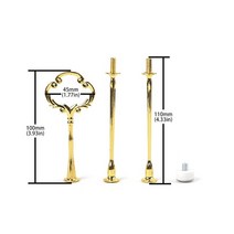 케이크도구 실버 골드 메탈 플라워 모양 케이크 스탠드 핸들 및 피팅 도매 스파츌라 돌림판