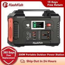 캠핑용 올인원 파워뱅크 flashfish 220v 230v 발전소 200w 태양열 야외