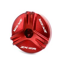 가와사키 ZX10R ZX-10R ZX 10R 2004-2021 2007 2015 2016 2017 CNC 오토바이 액세서리 엔진 플러그 오일 드레인 필터 캡, 03 빨간