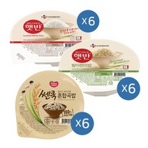 CJ햇반 200g 6개 + CJ발아현미 210g 6개 + 동원 쎈쿡 혼합곡밥 210g 6개