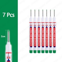 수공구세트 다 롱 헤드 마커 펜 욕실 목공 장식 딥 홀 레드/블랙/블루/그린 잉크 1-8 개/묶음, [31] green 7pcs