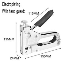 타정기 에어타카 콘크리트 미니 네일건 전기실타카 대타카 타정총 수동 스테이플 건 홈 용 모든 스틸 헤비 듀티 스테이플러 키트 야외 및 실내 수리 스테이플 목공 도구, 주황색