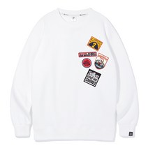 앨빈클로 남녀 와펜 패치 프린팅 기모 맨투맨 MAR663