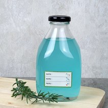 유리 사각 주스병 500 (철캡) 음료 더치 수제청 밀폐 보관 보틀 카페포장, 철캡-블랙