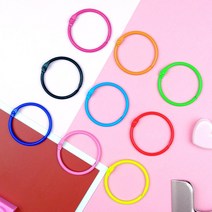 카드링 쇠링 링고리 칼라링 오색 열쇠고리 부자재, 1개, 블루