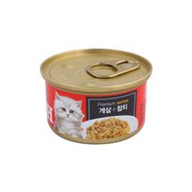 프리미엄 골드 런치캔 80g 24개입 고양이간식, 게살과 참치