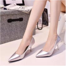 Ogfaour스틸레토힐 2021봄가을 여름 뉴타입 슬립온 뾰족한 펌프스 5-7CM통굽구두 미드힐 하이힐 여성타입