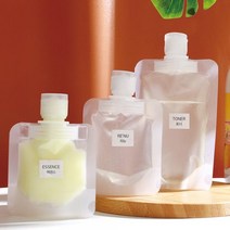 DAYA 휴대용 화장품 소분 용기 여행용 화장품 공병 5개세트, 휴대용 소분파우치 중형 50ml 5개입, 5개