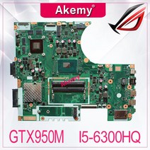 Asus N752V 노트북 메인 보드 용 I5-6300HQ CPU GTX950M 마더 REV2.0 이 장착 된, 한개옵션0