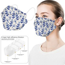 10PCS 성인 폴카 도트 인쇄 일회용 얼굴 마스크 물고기 모양의 Meltblown 헝겊 3d 보호 Earloop 붕대 Masques, 04 D