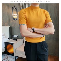 맨투맨 등산 11 색 여름 숏 소매 니트 T 셔츠 남성 슬림 솔리드 풀 오버 캐주얼 스트레치 티 Streetwear Homme