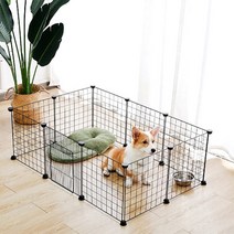 강아지울타리 고양이 펜스 애견 고양이 새끼강아지 철장, 울타리(화이트)