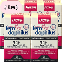 홍박스 (아이스팩포장) 자로우 여성 펨 도피러스 50억 30정 x 6 (총6개) 냉장보관 유산균 구매대행, 6개, 30개