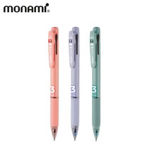 모나미 다색펜 플립 3색 볼펜 0.7mm 모나미 모나미플립 플립3색 3색볼펜 삼색볼펜, 파파야