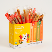 [잇츄] 잇츄러스 슬림 버라이어티팩 (32개입) 덴탈껌 4기지맛, 단품