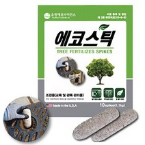 에코스틱110g(10개입) - 수목 나무 정원 골프장 학교 상처치료제 도포제 고형비료 스틱비료 식물영양제, 01. 에코스틱110g 10개