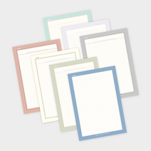 7color A5 떡메 미니 모눈 노트 패드 떡메모지 메모장, 웨일 블루