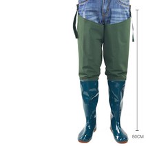 Makone 허벅지장화 허리장화 갯바위장화 선상장화, 39 (한국사이즈 245mm), 육군 녹색 길게 짠 직물