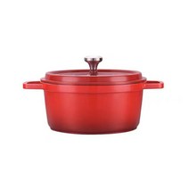 SURBORT 가정용 법랑 냄비 양귀찜솥 라면 냄비, 붉은색, 24cm 4.6L 용량