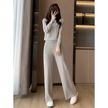 넷투넷코리아 여성 상하의세트 니트티셔츠 밴딩팬츠 캐주얼 투피스