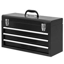 BIG RED ANTBD133-XT 서랍 3개 50.8cm(20인치) 금속 공구 상자 래치 클로저 차고 가정 및 작업대용 블랙 501843, Chest, Black